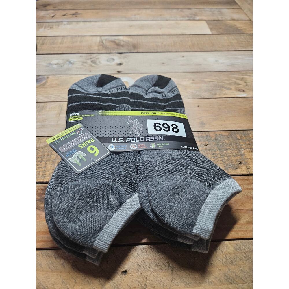 US Polo Association Mens Socks 6 Pairs 6-12